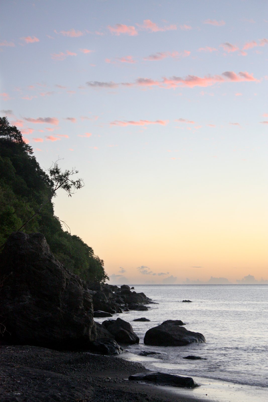 Batalie Bay, looking south at sunset